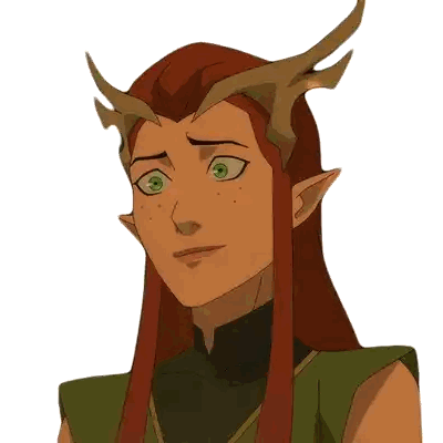 A Cartoon Drawing Of A Woman With Long Red Hair And Horns On Her Head Sticker
