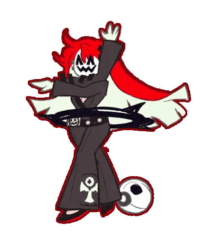 A Cartoon Drawing Of A Woman With Red Hair And A Mask Sticker