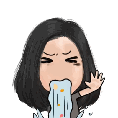 A Cartoon Drawing Of A Woman With Tears Running Down Her Face Sticker