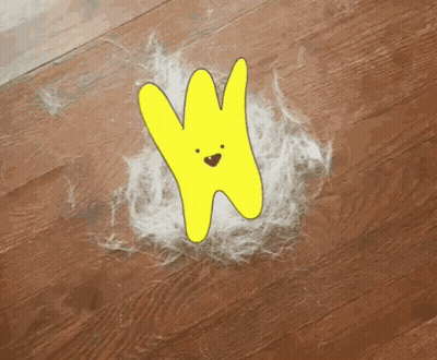 A Cartoon Drawing Of A Yellow Bunny With A Brown Face GIF