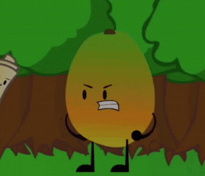 A Cartoon Drawing Of A Yellow Egg With A Very Angry Face GIF