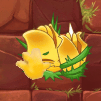 A Cartoon Drawing Of A Yellow Flower With Thorns GIF