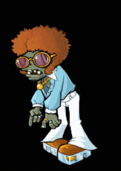 A Cartoon Drawing Of A Zombie With An Afro Wearing Sunglasses GIF