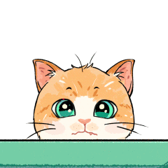 A Cartoon Drawing Of An Orange And White Cat GIF