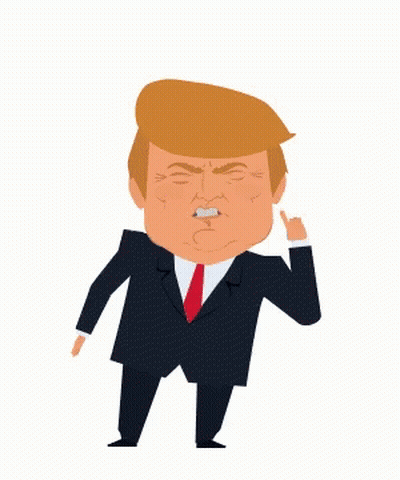 A Cartoon Drawing Of Donald Trump Giving A Thumbs Up GIF