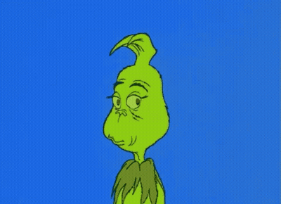 A Cartoon Drawing Of Grinch With A Very Angry Look On His Face GIF