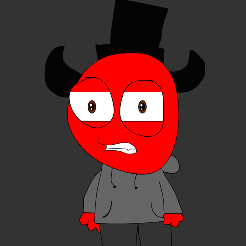 A Cartoon Drawing Of Homer Simpson And A Red Monster With Horns GIF