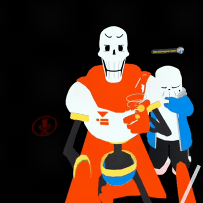 A Cartoon Drawing Of Papyrus And Sans Playing A Game GIF