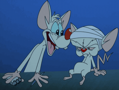 A Cartoon Drawing Of Pinky And The Brain GIF