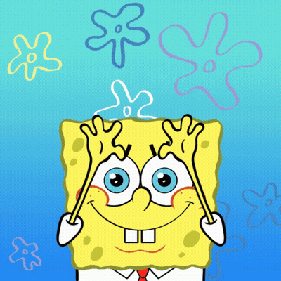 A Cartoon Drawing Of Spongebob Squarepants Covering His Face With His Hands GIF