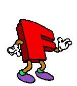 A Cartoon Drawing Of The Letter F With Arms And Legs . Sticker
