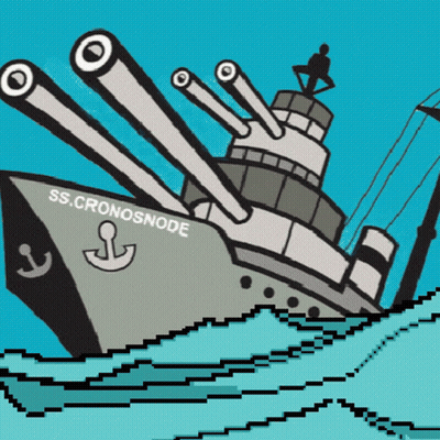 A Cartoon Drawing Of The Ss. Cronosnode GIF