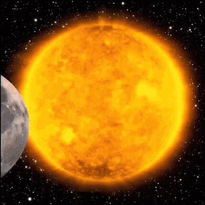 A Cartoon Drawing Of The Sun And The Moon GIF