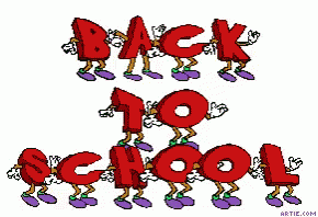 Back To School Red Letter Cartoon GIF