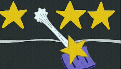 A Cartoon Drawing Of Three Yellow Stars And A White Star GIF