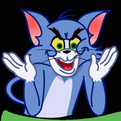 A Cartoon Drawing Of Tom From Tom And Jerry Making A Surprised Face GIF