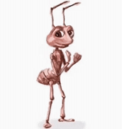 A Cartoon Drawing Of Two Ants Carrying A Baby GIF