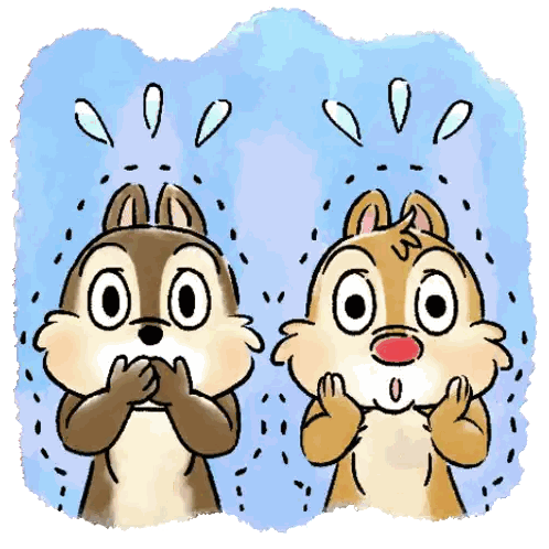 A Cartoon Drawing Of Two Squirrels With Their Mouths Covered Sticker