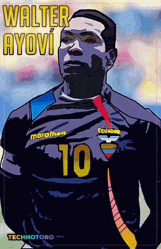 A Cartoon Drawing Of Walter Ayovi With The Number 10 On His Shirt GIF