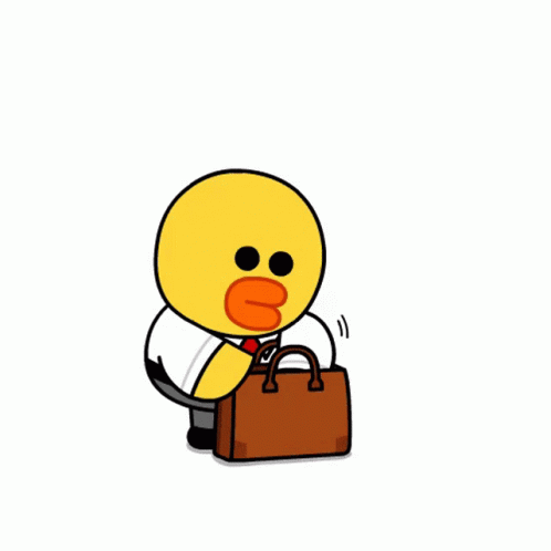 Cartoon Duck Holding Energy Drink Can GIF