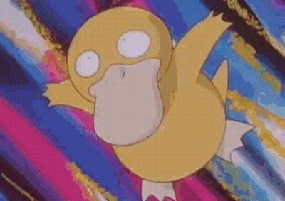 A Cartoon Duck Is Flying Through The Air With Its Wings Outstretched . GIF