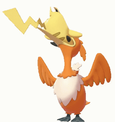 A Cartoon Duck With A Lightning Bolt In Its Beak GIF