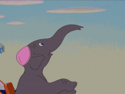 A Cartoon Elephant Is Holding A Baby Elephant GIF