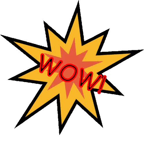 A Cartoon Explosion With The Word Wow Written On It Sticker