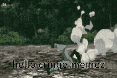 A Cartoon Explosion With The Words Hello Cringe-Memez Written On It GIF
