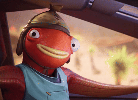 A Cartoon Fish With A Helmet On His Head GIF