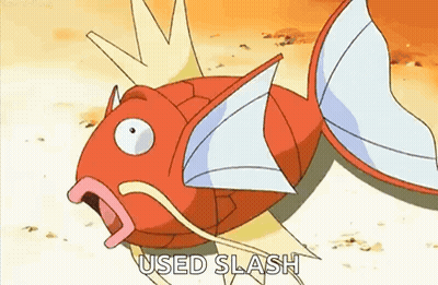 A Cartoon Fish With Its Mouth Open And The Words `` Used Slash '' Written On It . GIF