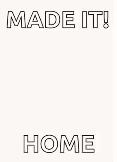 A Cartoon Fox Is Dancing With The Words `` Made It Home '' . GIF
