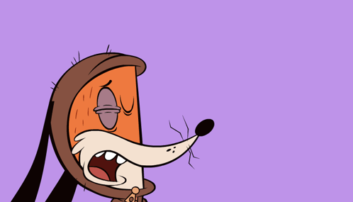 A Cartoon Fox Is Wearing A Hoodie And The Word Ouch Is Above Him GIF