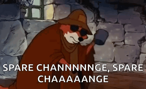 A Cartoon Fox Wearing Sunglasses And A Hat Is Holding A Hammer And A Mug . GIF