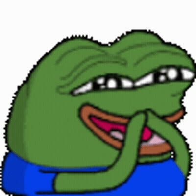 A Cartoon Frog Is Covering His Mouth With His Hand GIF