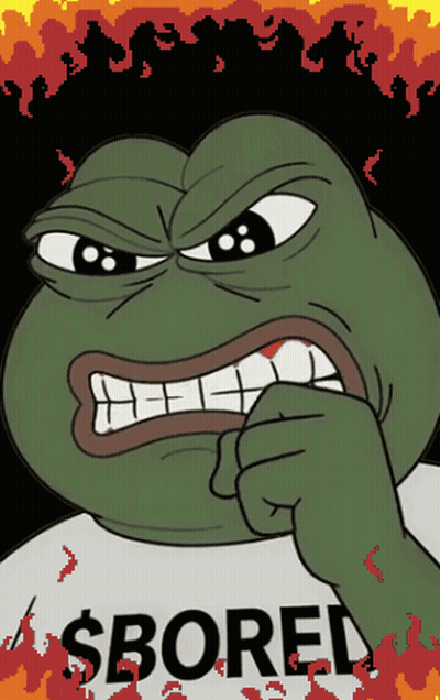 A Cartoon Frog Wearing A Shirt That Says $Bored GIF