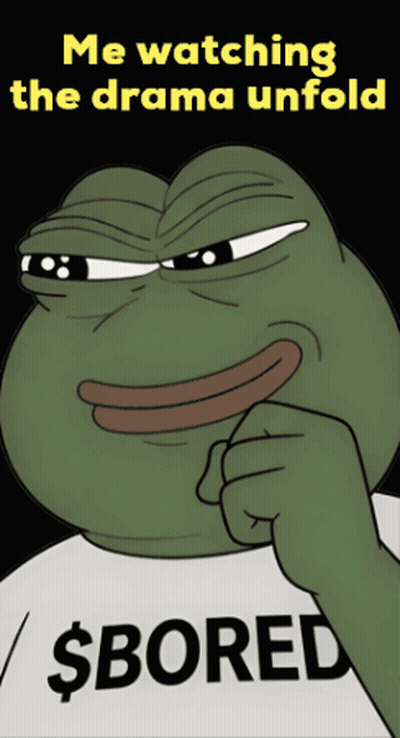 A Cartoon Frog Wearing A Shirt That Says $ Bored GIF