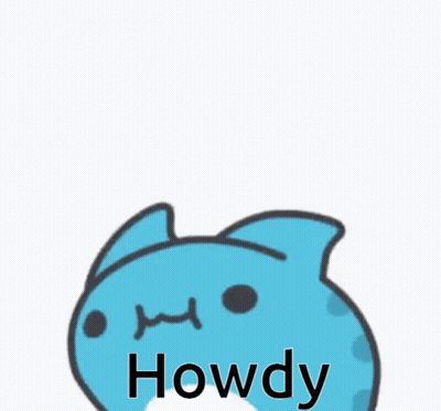 A Cartoon Frog With The Words Howdy Written On It GIF
