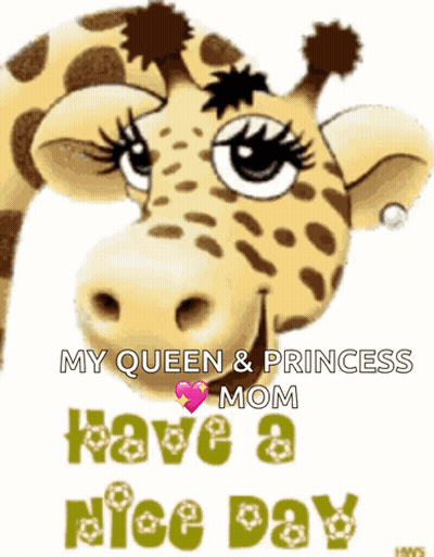 A Cartoon Giraffe Says Have A Nice Day GIF