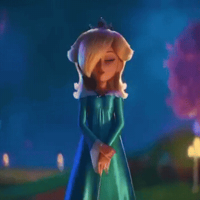 A Cartoon Girl In A Green Dress Stands In Front Of A Window GIF