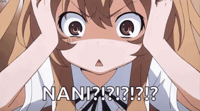 A Cartoon Girl Is Covering Her Ears With Her Hands And Says Nan ? ! ? ! ? ! ? GIF