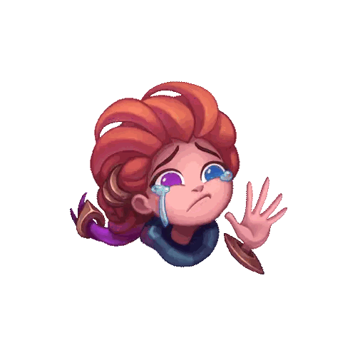 A Cartoon Girl Is Crying With A Tear Running Down Her Eye Sticker
