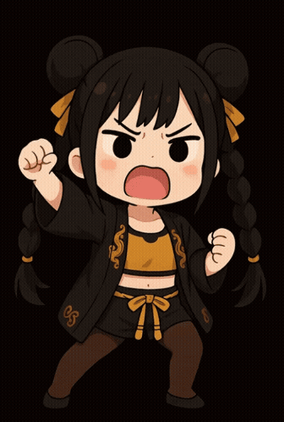 A Cartoon Girl Is Holding A Sign That Says We Demand More Global Servers GIF