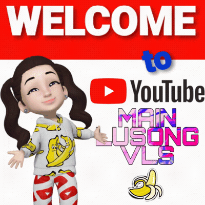 A Cartoon Girl Is Standing In Front Of A Welcome To Youtube Sign GIF