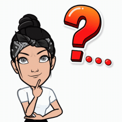A Cartoon Girl Is Thinking With A Red Question Mark Above Her GIF
