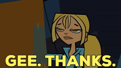 A Cartoon Girl Says Gee Thanks In Yellow GIF