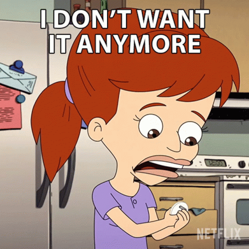A Cartoon Girl Says I Don T Want It Anymore GIF