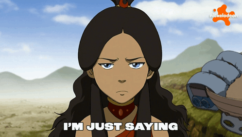 A Cartoon Girl Says I 'M Just Saying GIF
