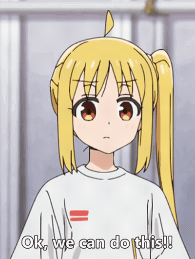 A Cartoon Girl Says Ok We Can Do This ! GIF