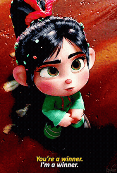 A Cartoon Girl Says You 'Re A Winner And I 'M A Winner GIF